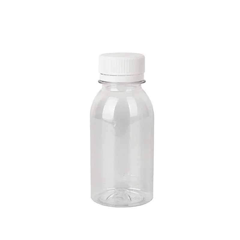6pcs Small Plastic Bottle 100ml Milk Bottles Small Juice Bottles Leakproof Milk Bottles Portable Beverage Bottles Plastic Water