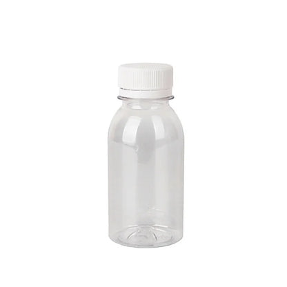 6pcs Small Plastic Bottle 100ml Milk Bottles Small Juice Bottles Leakproof Milk Bottles Portable Beverage Bottles Plastic Water