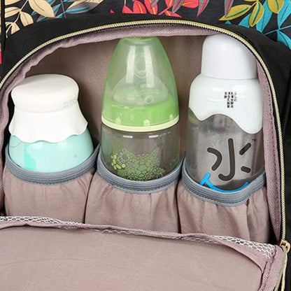 Maternity Travel Bag for Baby Essential Large Capacity Backpack with Anti-theft Back Pocket for Bottle Diapers Milk Powder