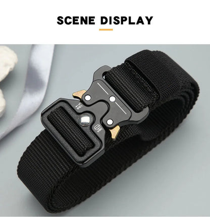 High Quality Men Belt Outdoor Hunting Men Belt Outdoor Work Training Belt Woven Belt Canvas Multi Function Belt Denim Belt