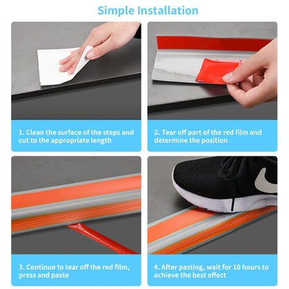 L-Shaped Stair Anti-Slip Tape Strips For Indoor And Outdoor Steps Decoration Waterproof Home Office Building Apartment Edge Safe