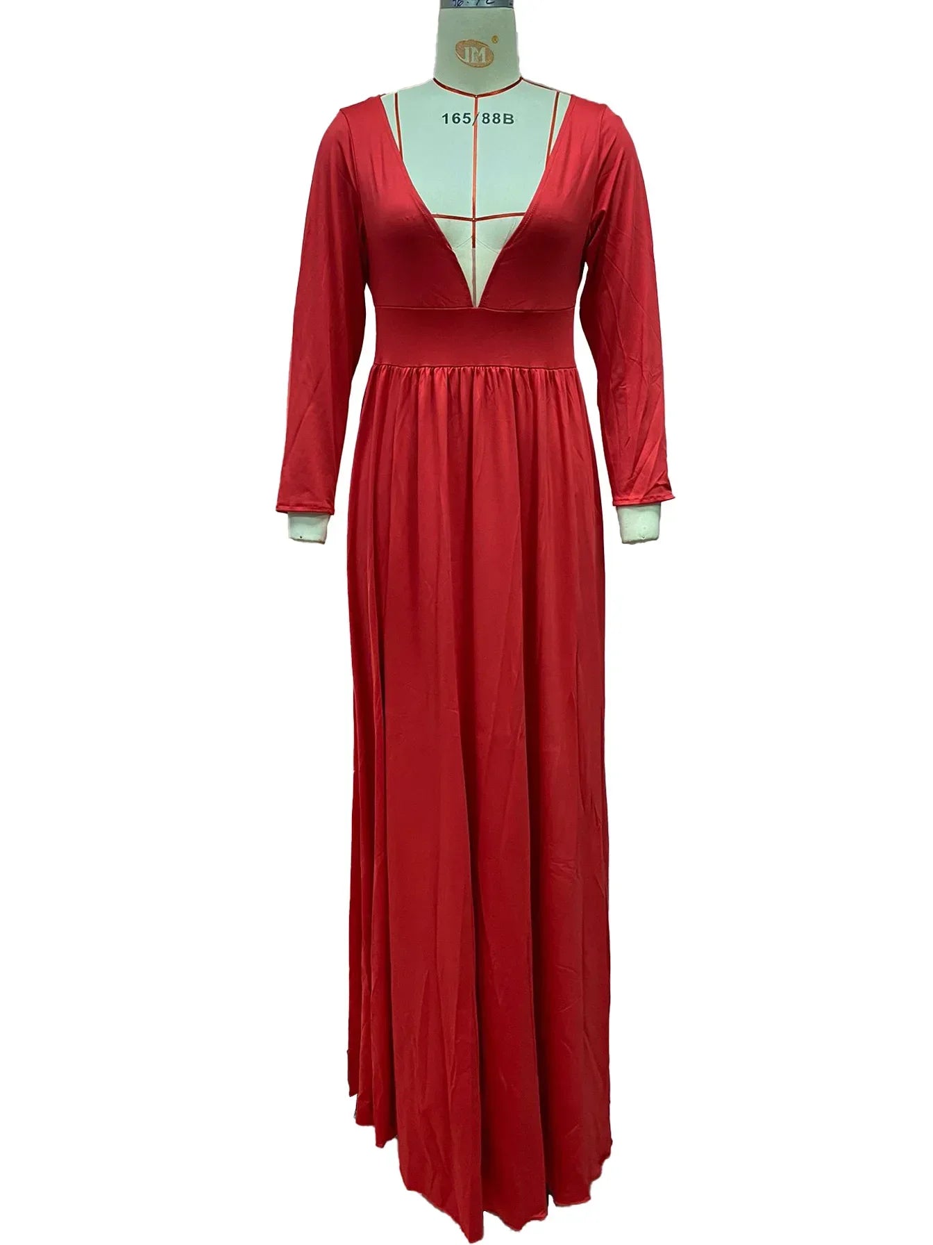 European American Wedding Dresses Wheat Dress Sexy Deep V Long Sleeved Sequined Dress Woman Party Solid Dress Maxi Floor Gowns