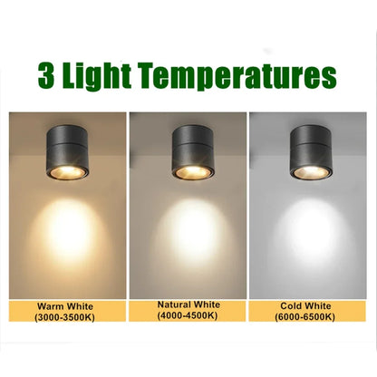 Led Spotlights Foldable Downlight Wall Spot Led Lamp Focos Ceiling Lamp Surface Mounted Indoor Lighting for Living Room Kitchen