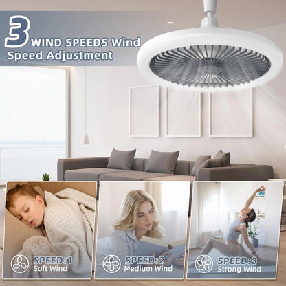 Smart Control Ceiling Fan 360 Rotation Ceiling Lamp Silent Room Fans LivingRoom Kitchen Energy saving Household Decorate