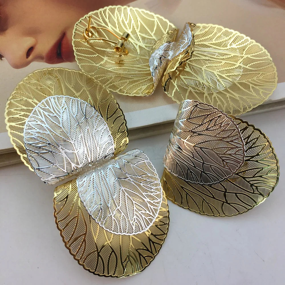 Latest Luxury Brazilian Wedding Jewelry Set Dubai Gold Plated Bridal Exaggerate Big Jewelry Sets FHK17245