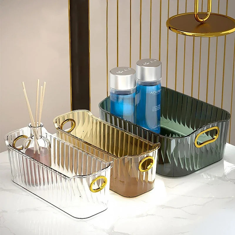 Acrylic Organizers Snacks Bathroom Organizer Rectangular Storage Makeup Clutter Bedroom Cosmetics Living Room Make Up Organizer