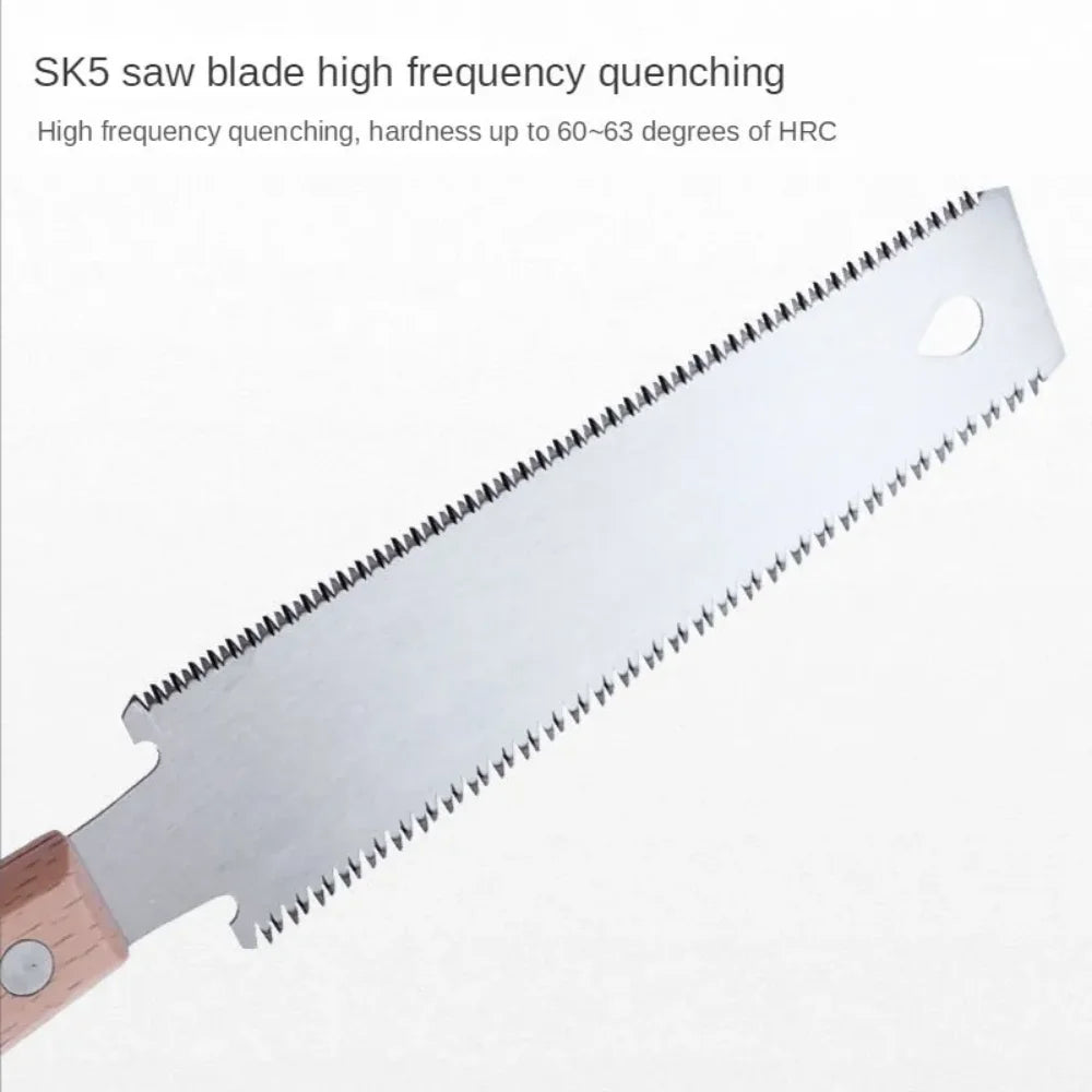 310MM Steel Saw Double Edged Japanese Pull Saw Flexible Blade Hand Saw for Woodworking Cutting Saw