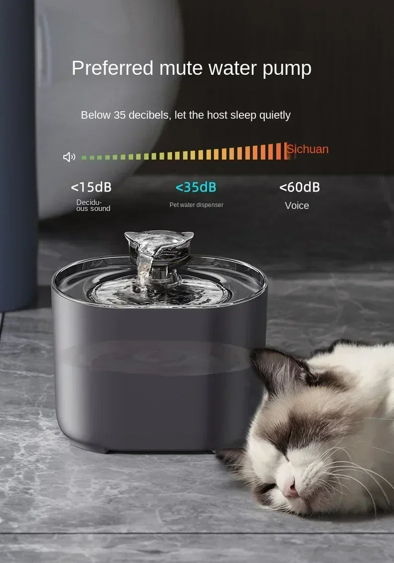 Pet Cat Water Dispenser Automatic Circulation Filter Electric Silent Pump USB Cat and Dog Water Dispenser Pet Water Dispenser