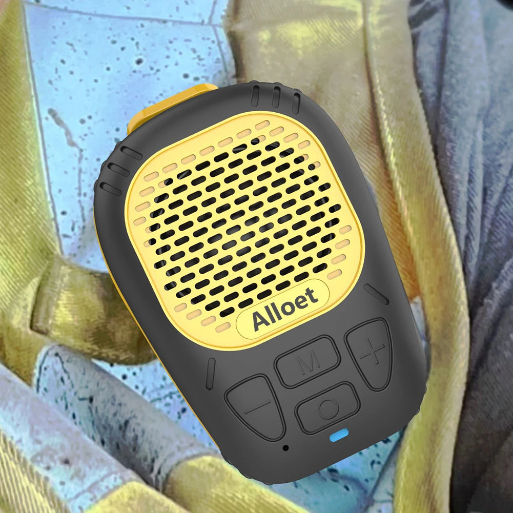 Wearable Bluetooth Speaker Magnetic Clip-On Wireless Speaker Waterproof Portable Sound with Strap for Hands-Free Music/Calls