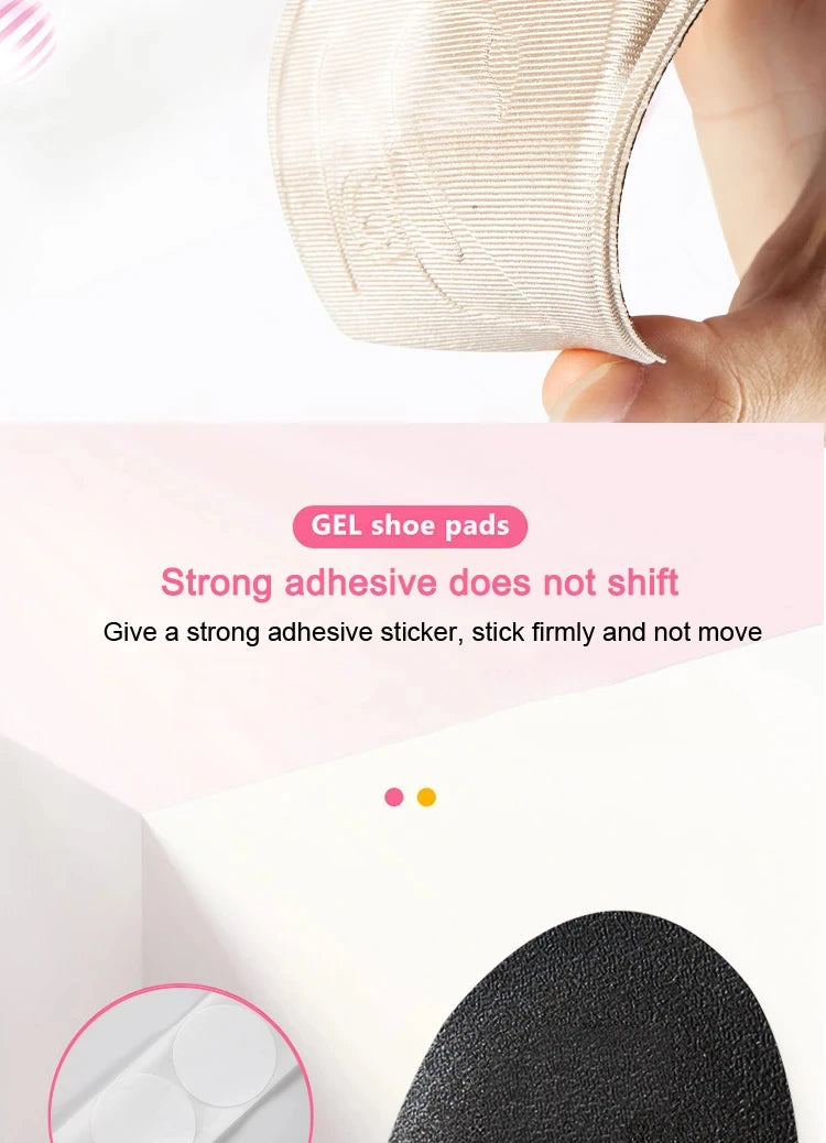 Half Insoles for Shoes Inserts Forefoot Pad Non-slip Sole Toe Plug Cushion Reduce Shoe Size Filler High Heels Pain Relief Pads