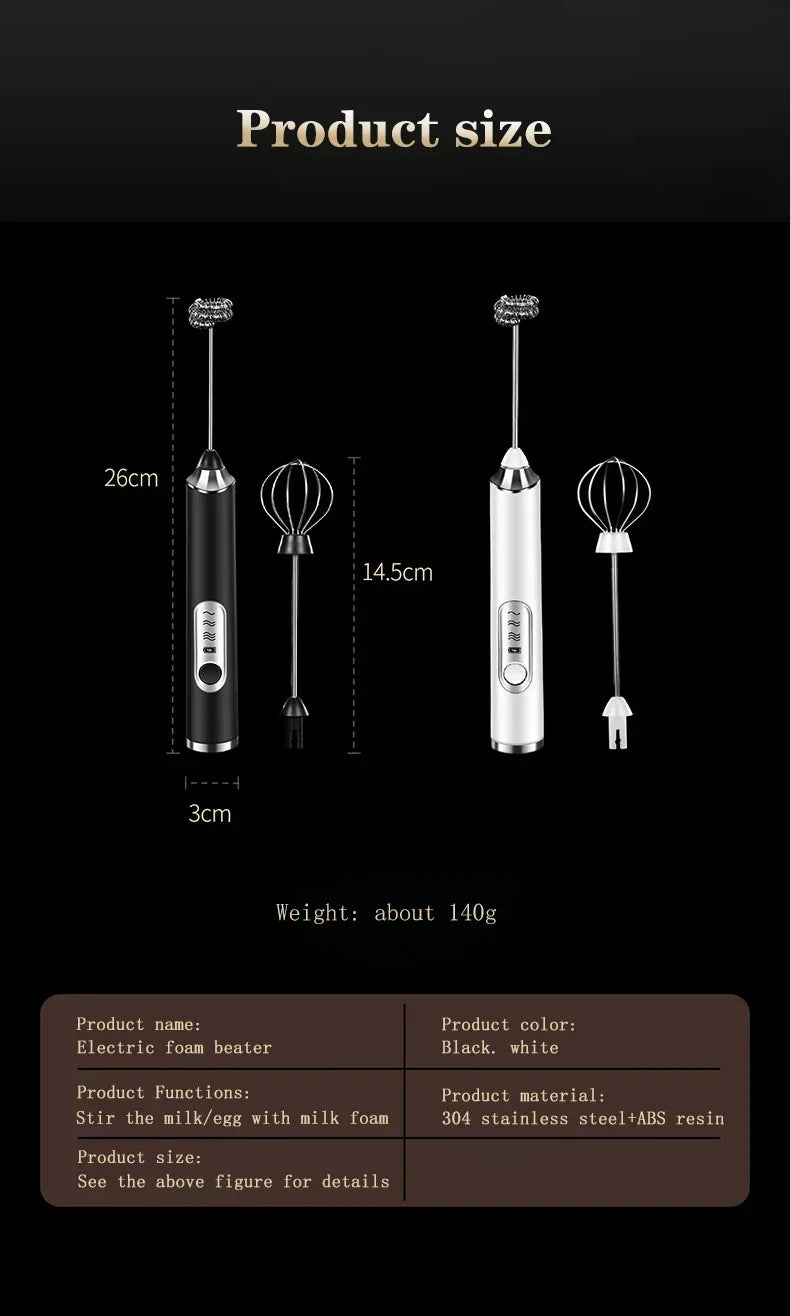 Cordless Home Kitchen Gadgets Electric Kitchens Accessories Milk Mixer Frother Mini Coffee Egg Beater Beating Tools Dining Bar