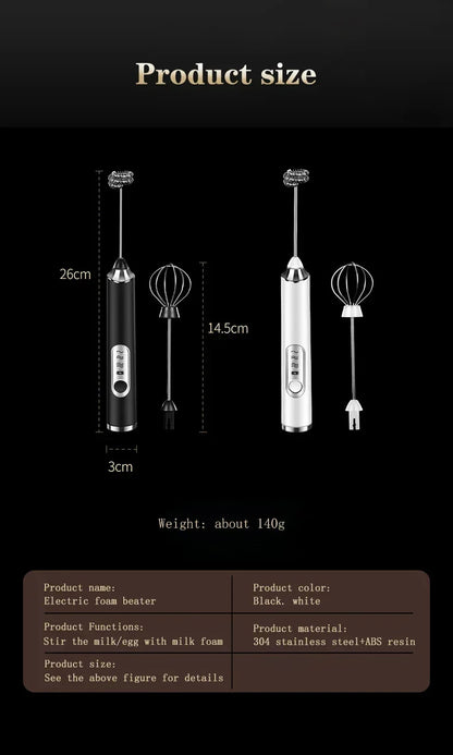 Cordless Home Kitchen Gadgets Electric Kitchens Accessories Milk Mixer Frother Mini Coffee Egg Beater Beating Tools Dining Bar