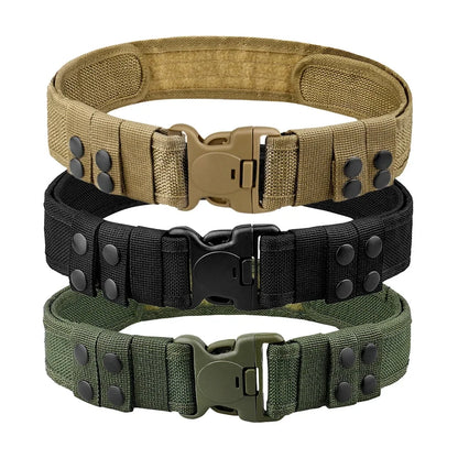 1pc Men's Belt Outdoor Tactical Belt Oxford Cloth Belt Mountaineering Belt Nylon Wide Waist Belt Work Belt Neutral Belts 2024New