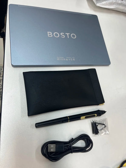 BOSTO BT-101A Portable Graphics Drawing Tablet 10.1 Inch IPS Screen Display with Finger Touch Anti-glare 16384 Pressure Level