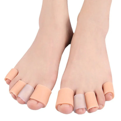 Silicone Toe Protector Cover Anti-Friction Foot Care Tool Fibre Finger Separator Spacer Tube Pain Relief Wear Pads Care Pedicure