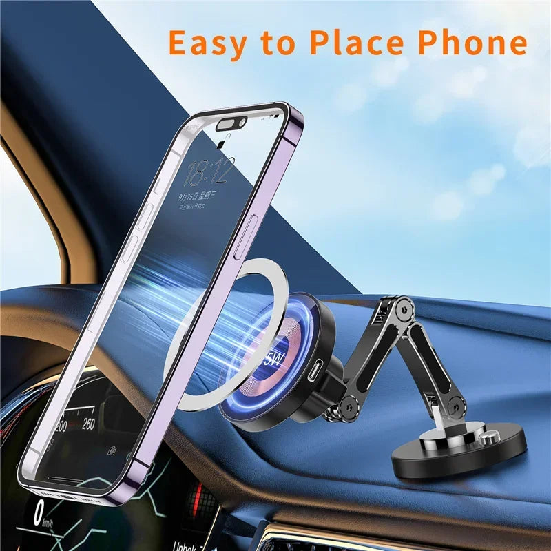 Magnetic Wireless Car Charger Phone Fast Car Charing Air Vent Mount Station For Iphone 15 14 13 12 Pro Max Magnet Phone Holder