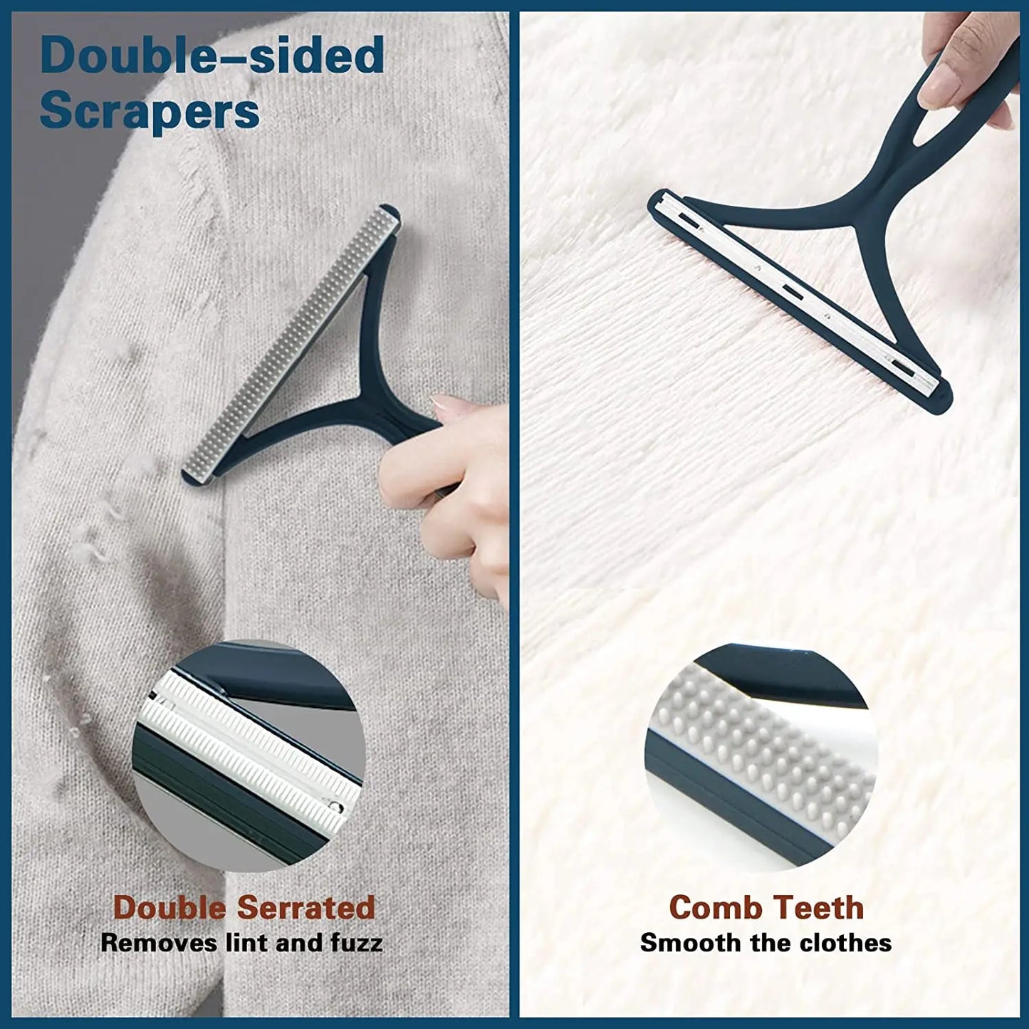 Portable Lint Remover Double Sided Pet Hair Remover Clean Tool Shaver Sweater Cleaner Fabric Shaver Scraper For Clothes Carpet
