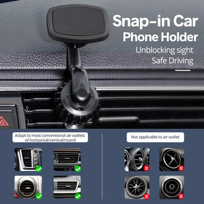 Strong Magnetic Car Phone Holder Mount Car Vent Phone Mount 360 Rotate Arm Auto Cell Phone Holder for Car Phone Bracket Stand