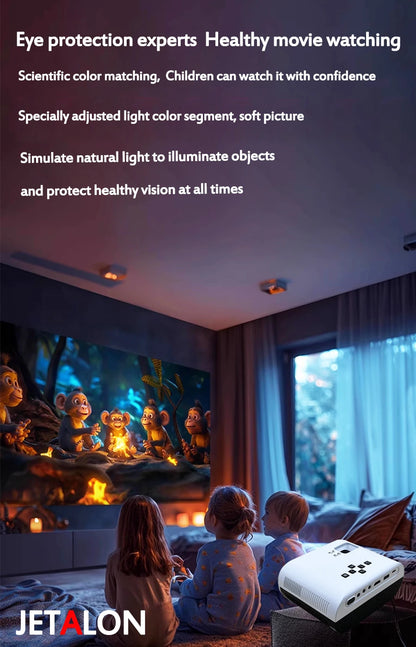 Upgraded 5G WiFi Bluetooth Projector Native1080P Video Projector with USB-C Power Bank Compatibility Home Theater Mini Projector