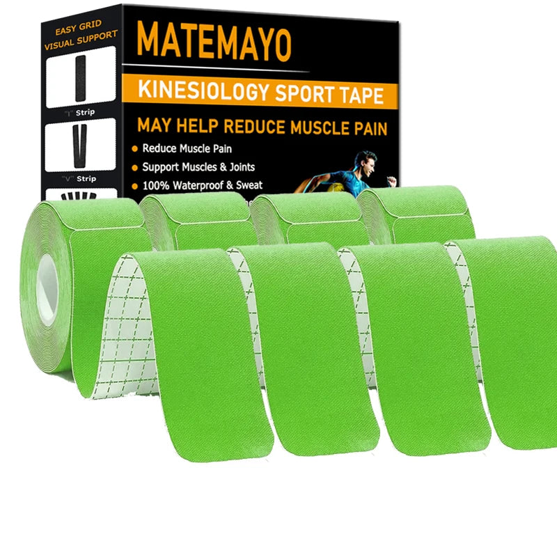 4 Rolls Kinesiology Tape Pro Athletic Sports Tape 80 Precut Strips Sports Waterproof Breathable Latex Free Elastic Sports Tape