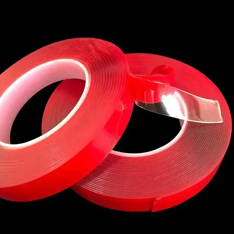 Double Sided Tape Nano Tape 3Meter 10/20/30mm Width Transparent Tape Washable Adhesive Nano Traceless Sticker Glue Red
