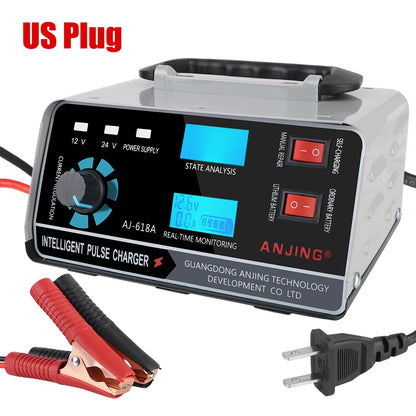 Digital LCD Display Automatic Battery-chargers For Car Truck Boat Motorcycle Five-Stage Power Puls Repair Chargers