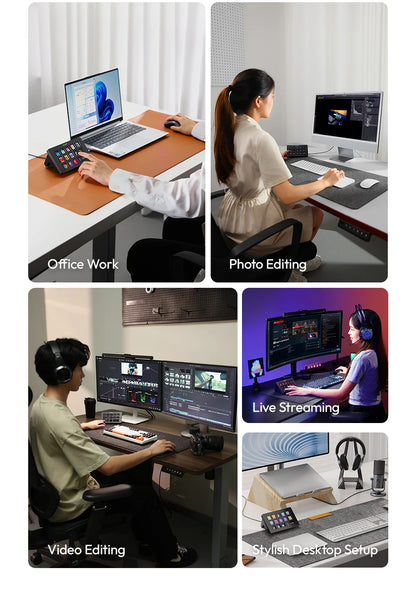 Ulanzi DD02 For Live Streaming Tool Video Mixer Video Switcher 4 CH HDMI Streaming 4K HD Screen For YUY2 MJPEG Capture Format