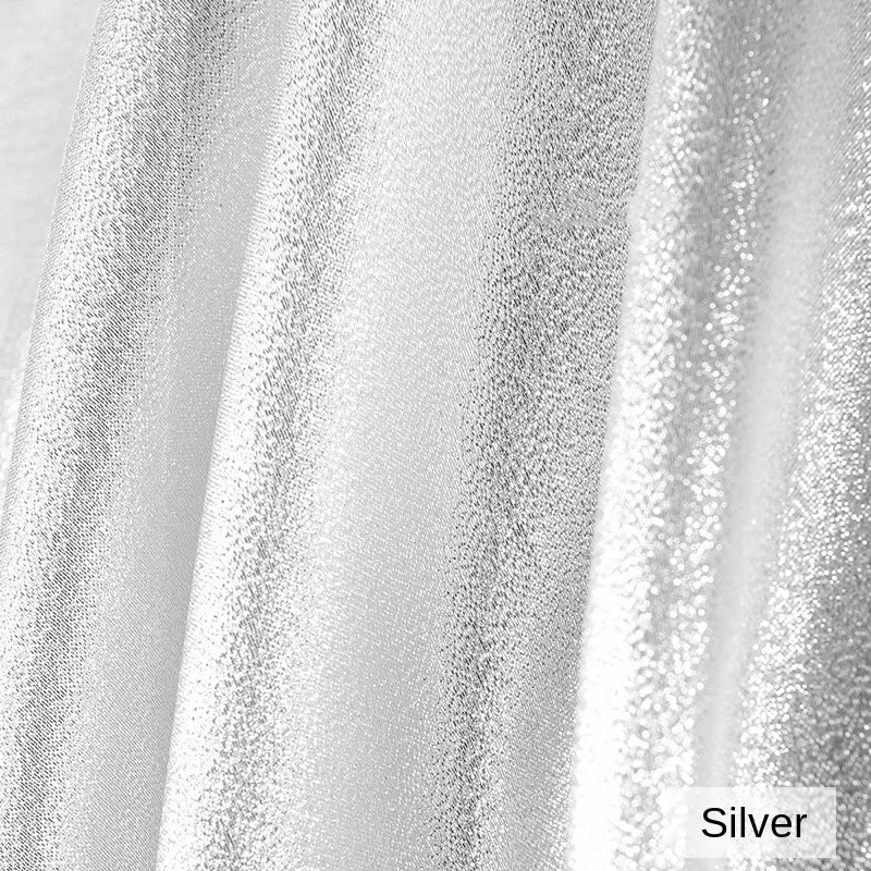 Bright Silk Fabric Gold Silver Light Thin Reflective Wear-resistant Performance Suit Fashion Apparel Sewing Cloth Meters