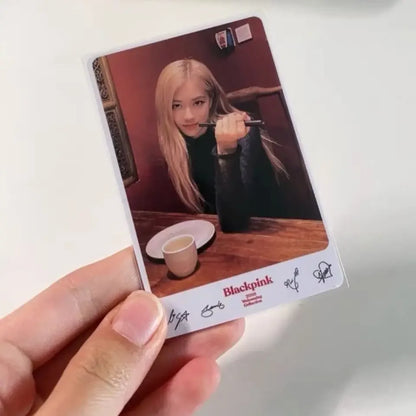 50pcs Card Sleeves Popcorn Card Film Card Set Card Set Transparent Hard Photo Card Holographic Protective Film Album Binder