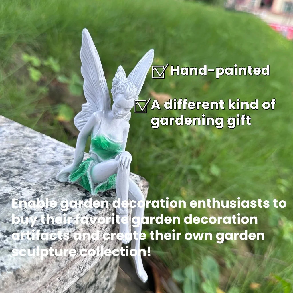 Flower Fairy Statue Decoration, Outdoor CHILDREN'S Garden Courtyard Lawn Resin Decorative Sculpture