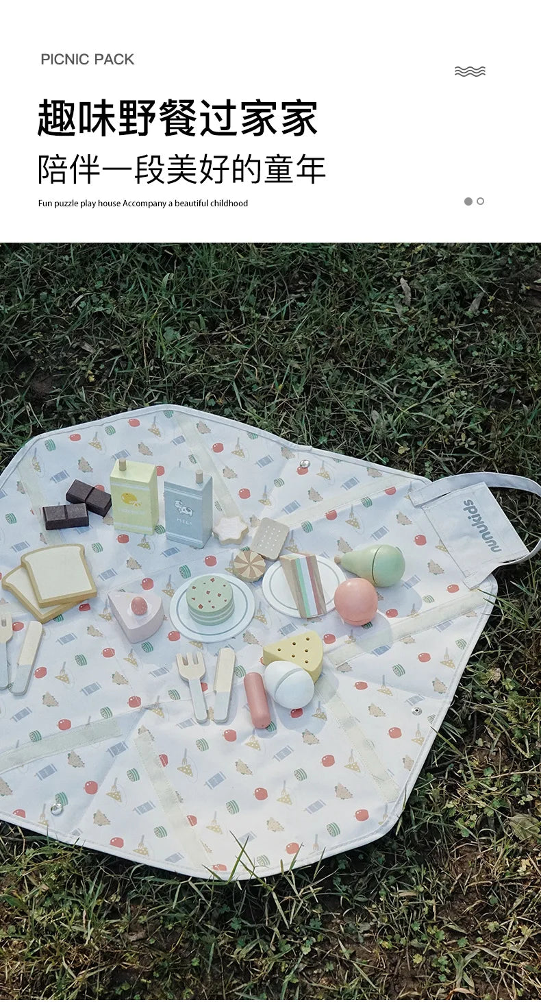 Educational Toys Simulation Medical Tool Medical Storage Bag Nurse Accessories Set Toy Gift for Kids Wooden Pretend Play Doctor