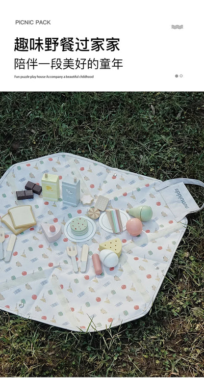 Educational Toys Simulation Medical Tool Medical Storage Bag Nurse Accessories Set Toy Gift for Kids Wooden Pretend Play Doctor