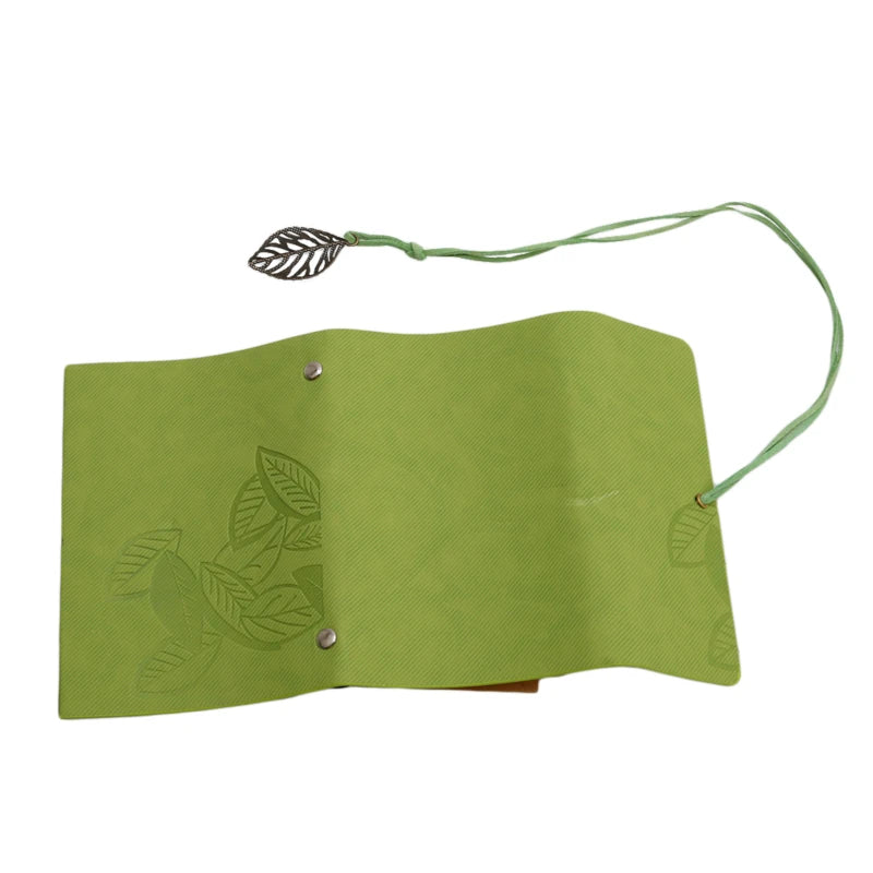 1PC Retro Leaf Notebook School Office Stationery Diary Notepad Literature PU Leather Note Book Traveler Journal Planners Gifts