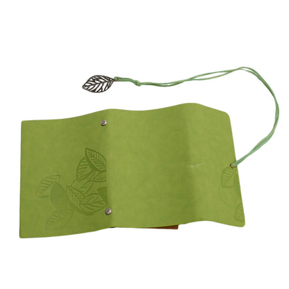 1PC Retro Leaf Notebook School Office Stationery Diary Notepad Literature PU Leather Note Book Traveler Journal Planners Gifts