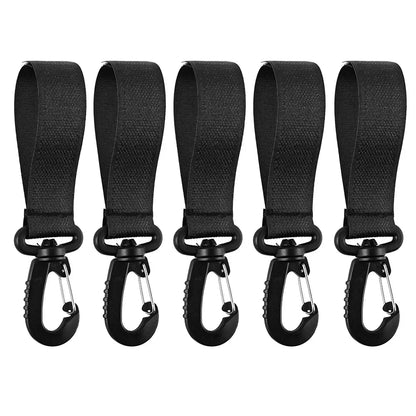 2/5pcs Organizer Diaper Bag Shopping Pram Hook Buckle Stroller Hanger Stroller Hooks Buckles Clip Aluminum Alloy Carabiner Cart