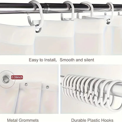 Rose Floral Pink Curtain Shower Curtain, Bathroom Decorative Shower Curtain, Waterproof Shower Curtain with Hooks