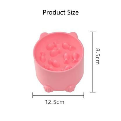 Dog slow food bowl small cat and dog anti-choking bowl neck protection design cat and dog feeding device pet supplies