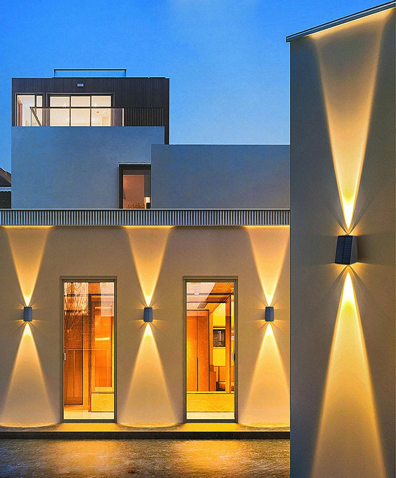 LED Solar Lights Outdoor Solar Powered Wall Lamp Waterproof Outdoor Garden Decorations Sunlight for Street Balcony Villa Lamp