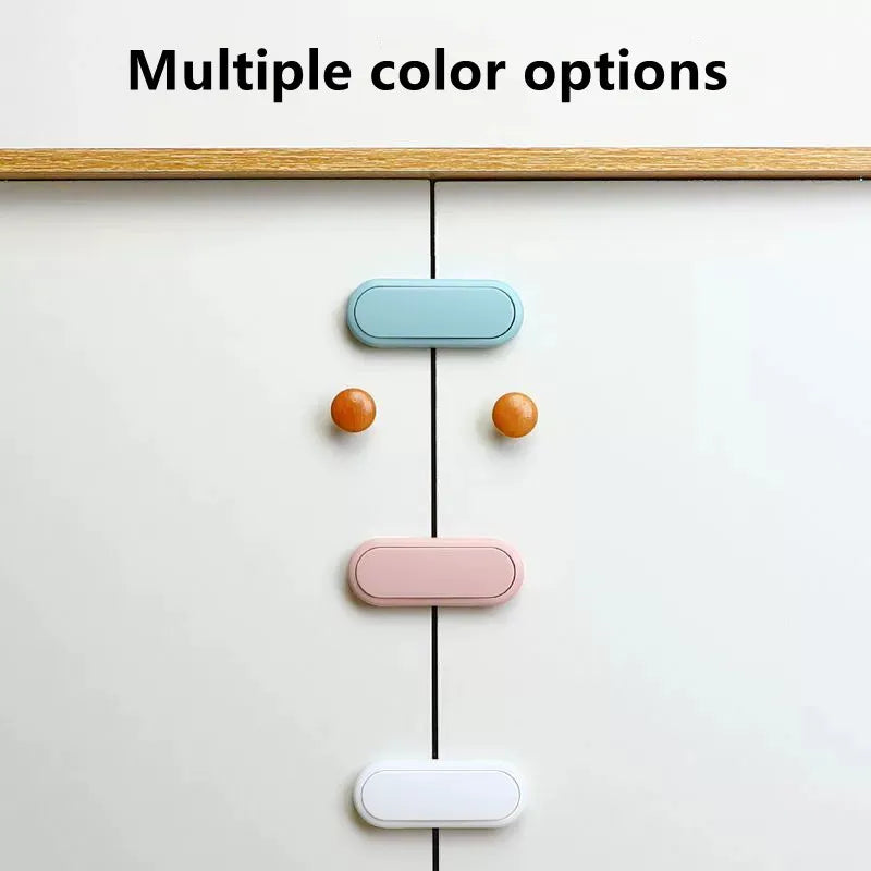Children's Drawer Safety Latch Cabinet Door Protection Baby Anti Pinch Hand Invisible Lock Opposite Door Wardrobe Lock