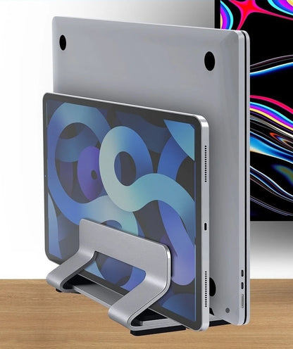 Laptop Stand Vertical Tool-Free Adjustable Aluminum Vertical Laptop Stand Holder Width From 12-30mm Support Almost All Laptop