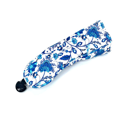 Golf Blue cherry blossoms pattern Head cover Driver Head Covers Fairway Wood Head Covers Hybrid Head Covers Pu Leather