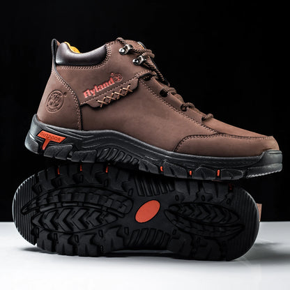 FLYLAND Fashionable  Ankle Boots Men Casual Sneakers Work Office Shoes