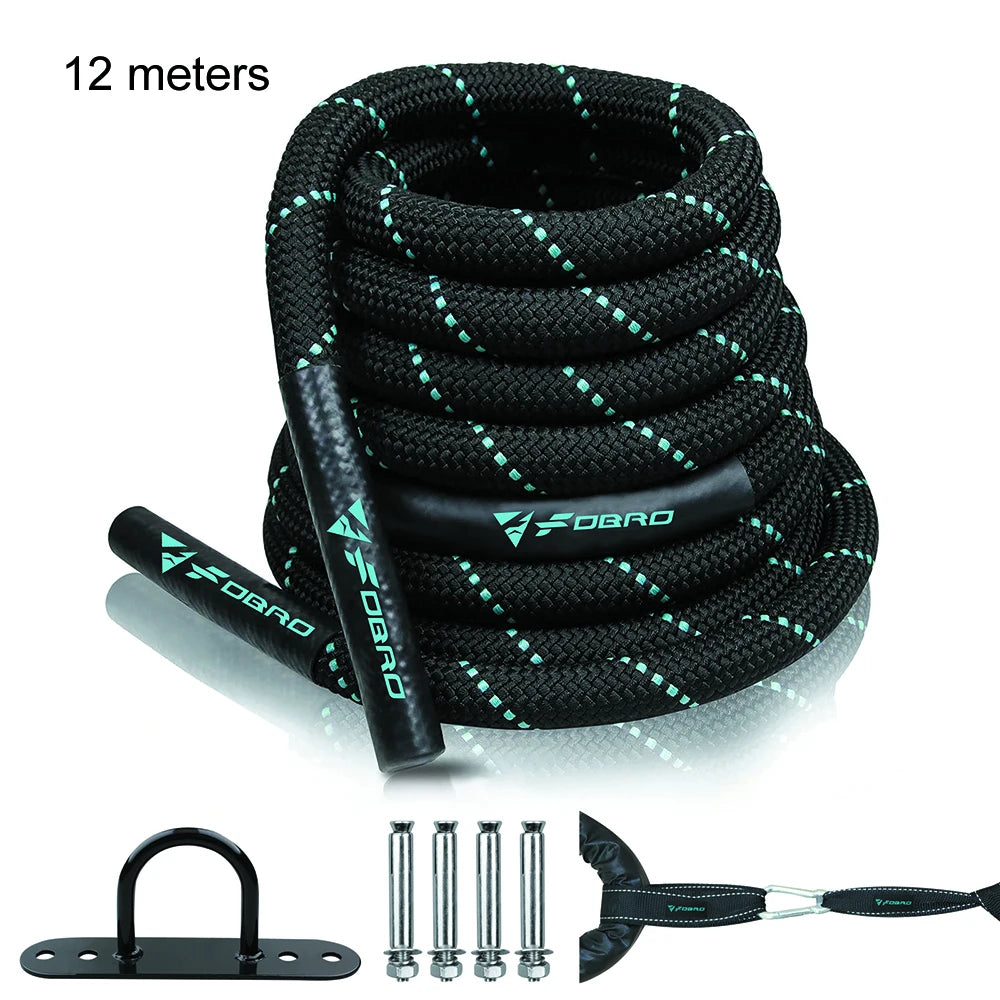Battle Rope 38MM*3M 9M 12M 15M Length Fitness Polyester Heavy Jump Skip for Home Gym Body Workout Core Strength Training Muscle