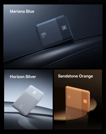 Baseus Power Bank 65W 12000mAh PD Fast Charging Digital Remaining Battery for iPhone 16 Pro Max Huawei Sumsang Notebooks Laptops