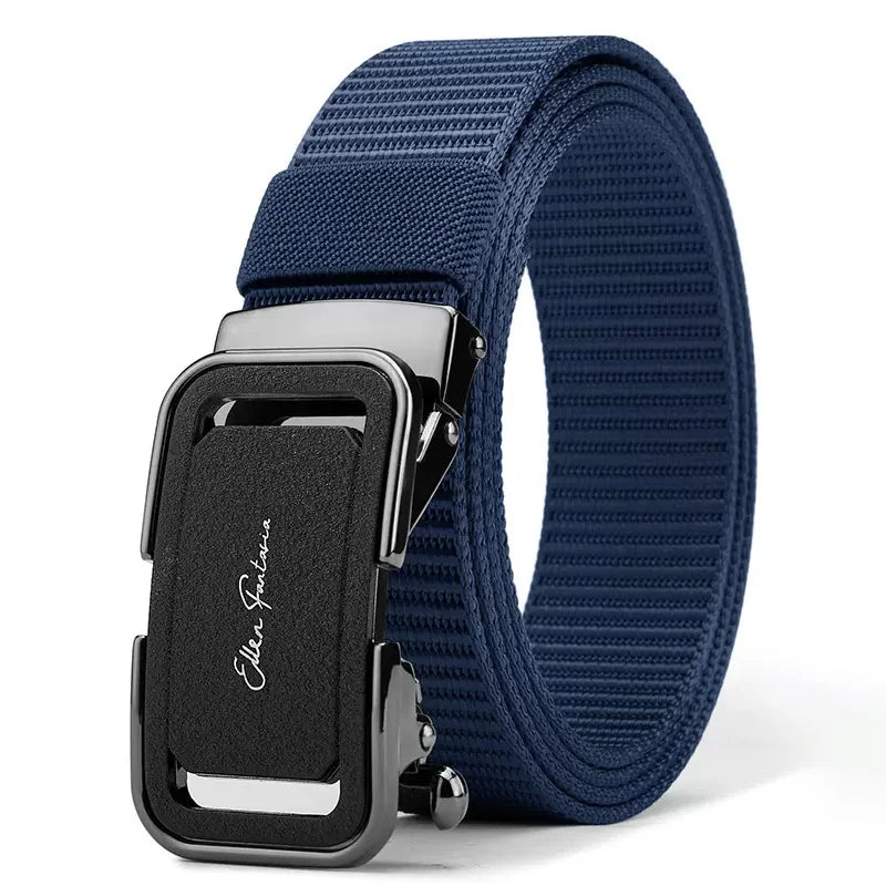 Men's Belt Jeans Belt for Men Tactical Belt Nylon Belt Metal Buckle Automatic Belt Casual Style