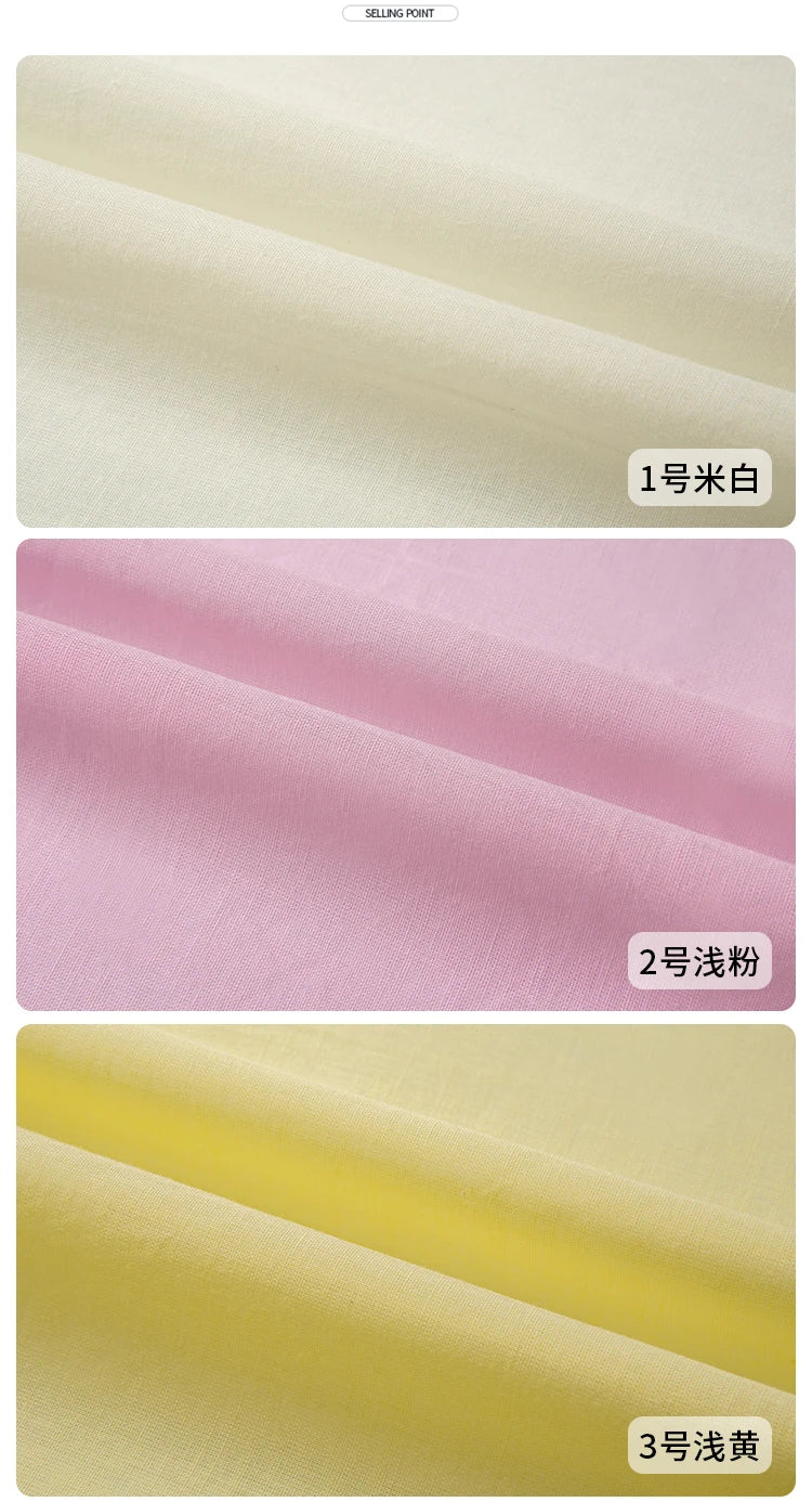 Cotton Summer Solid Color Clothing Lining Cloth White Cotton Dress Mesh Cotton Clothes Lining Fabric