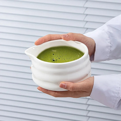 1set Japanese Matcha Set, White Mouth with Matcha Bowl and Matcha Whisk Set Tea Set, Gift for Matcha Lovers