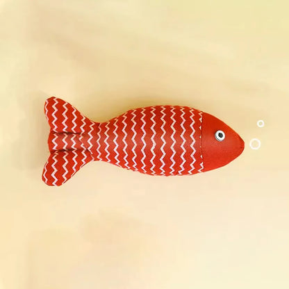 MADDEN Cat Fish Toy Cat Scratcher Catnip Toy Interactive Simulation Fish Cat Mint Fidget Toys Stuffed Playing Toy For Cat Kitten