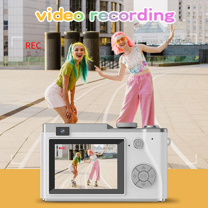 Digital Camera Autofocus Camera for Kid Camcorder with 8x Zoom Compact Cameras 1080P Cameras for Beginner Photography