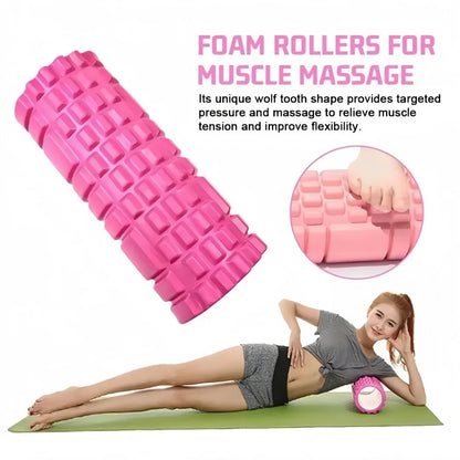 Hollow Yoga Column Foam Three-dimensional Floating Roller for Pilates Yoga Exercise Fitness Relaxation Muscle Massage Stick Club